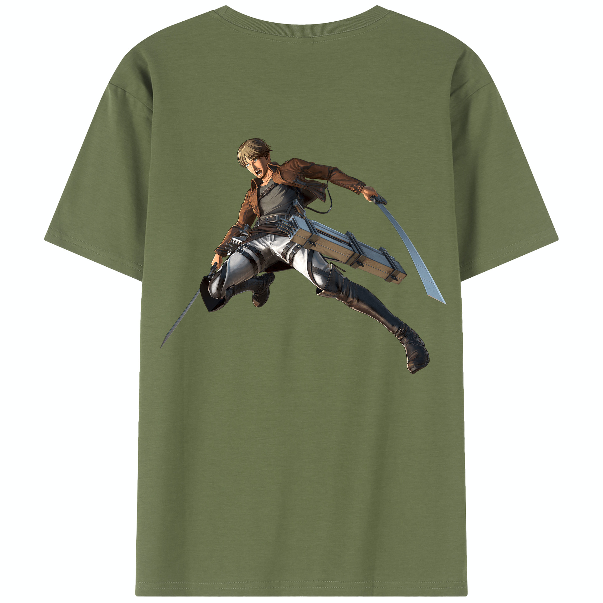 （画像用） 進撃の巨人 Attack on Titan 綿100％半袖Tシャツ（背面プリント）